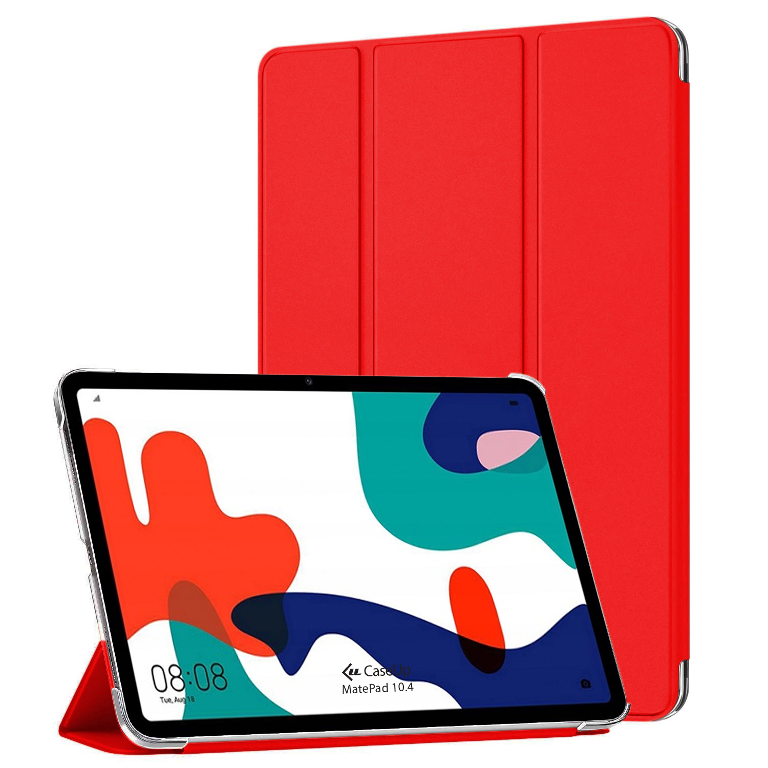 Huawei MatePad 10 4 Kılıf CaseUp Smart Protection Kırmızı